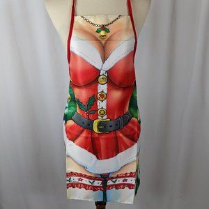 Itati Christmas Sexy Mrs. Claus Kitchen Apron Holiday Baking Funny Womens OSFM